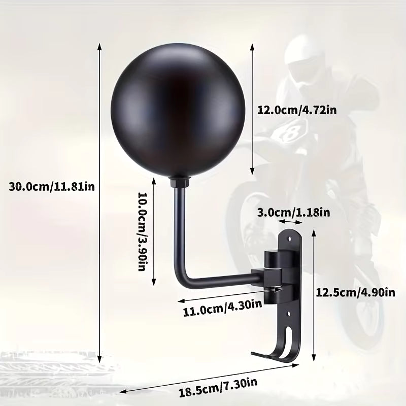 Soporte de Pared para Casco en Aluminio Giratorio 180°