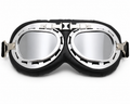 Gafas Retro para Motocicleta con Lente Cromado | Estilo Café Racer, Bobber y Vintage Unisex