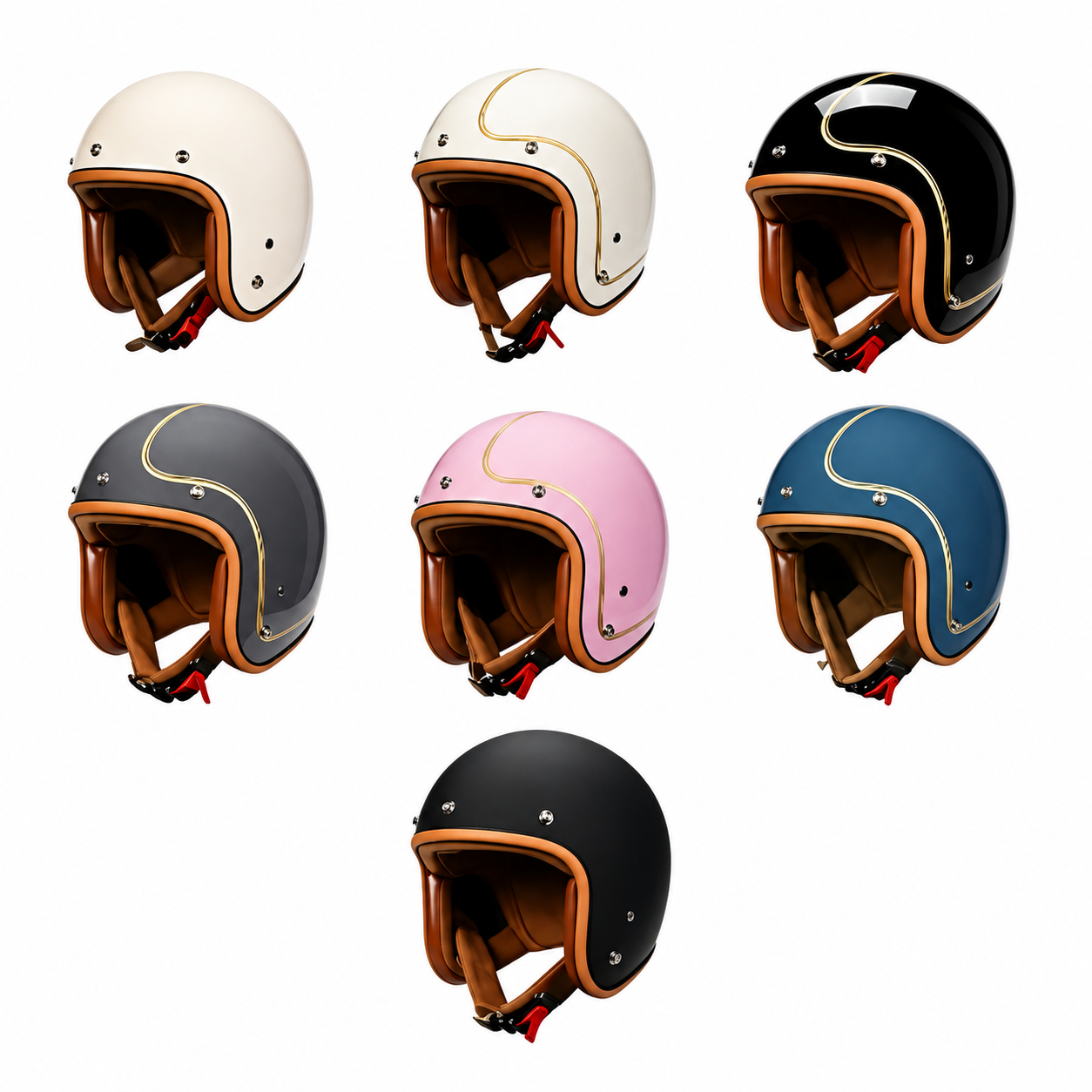Casco Moto Vintage Jet 3/4 | Café Racer Bobber Custom