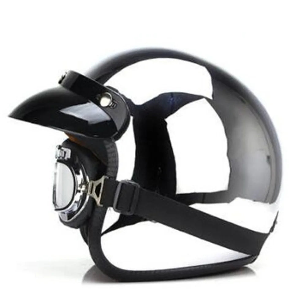 Casco Moto Cromado Jet Vintage 3/4 | Café Racer Bobber