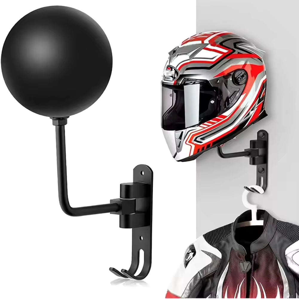 Soporte de Pared para Casco en Aluminio Giratorio 180°