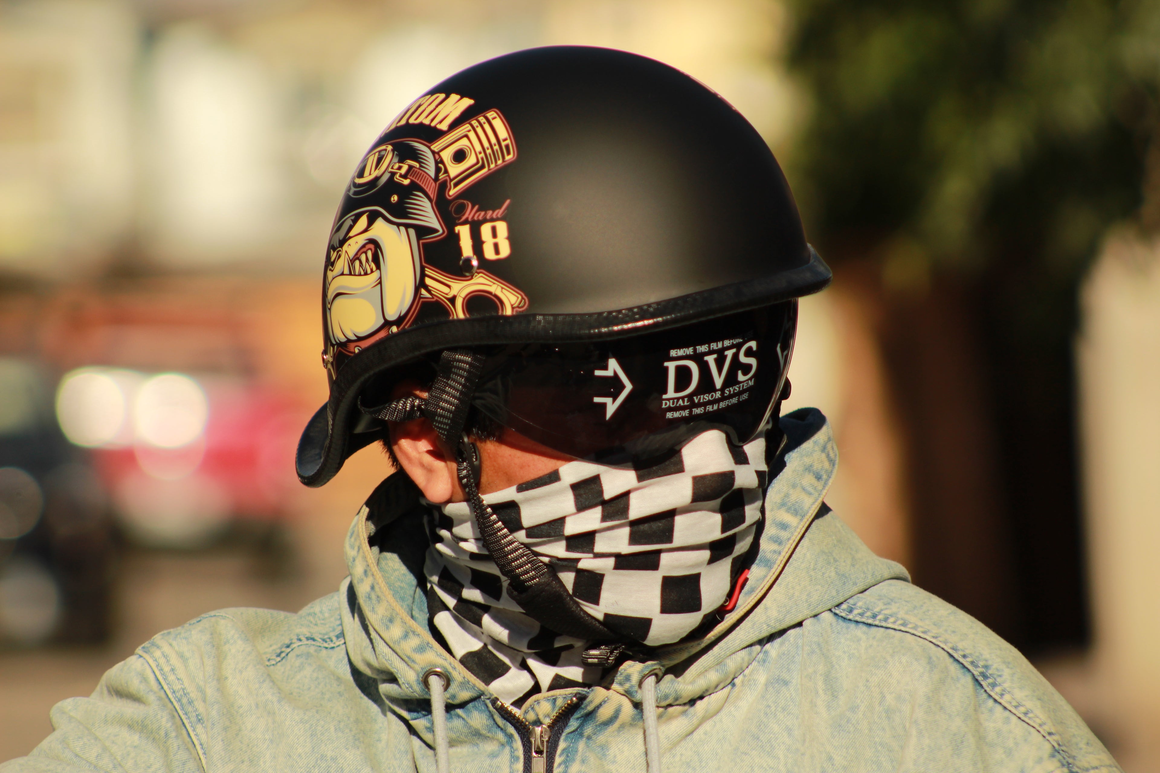 Casco Moto Tipo Jockey Bulldog Custom Retro – Estilo Bobber Minimalista