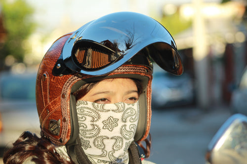 Casco Moto Bobber Retro Open Face Café Eco Cuero – Certificación DOT | Estilo Vintage Café Racer & Custom