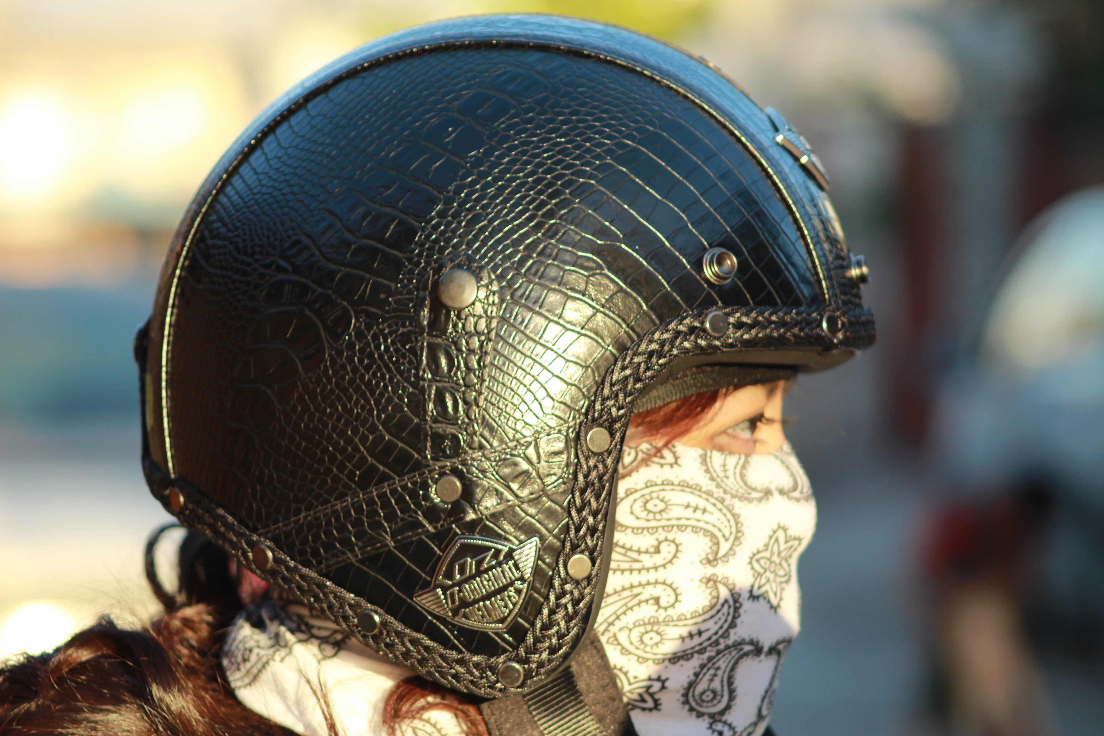 Casco Moto Bobber Retro Open Face Negro Eco Cuero – Certificación DOT | Estilo Vintage Café Racer & Custom