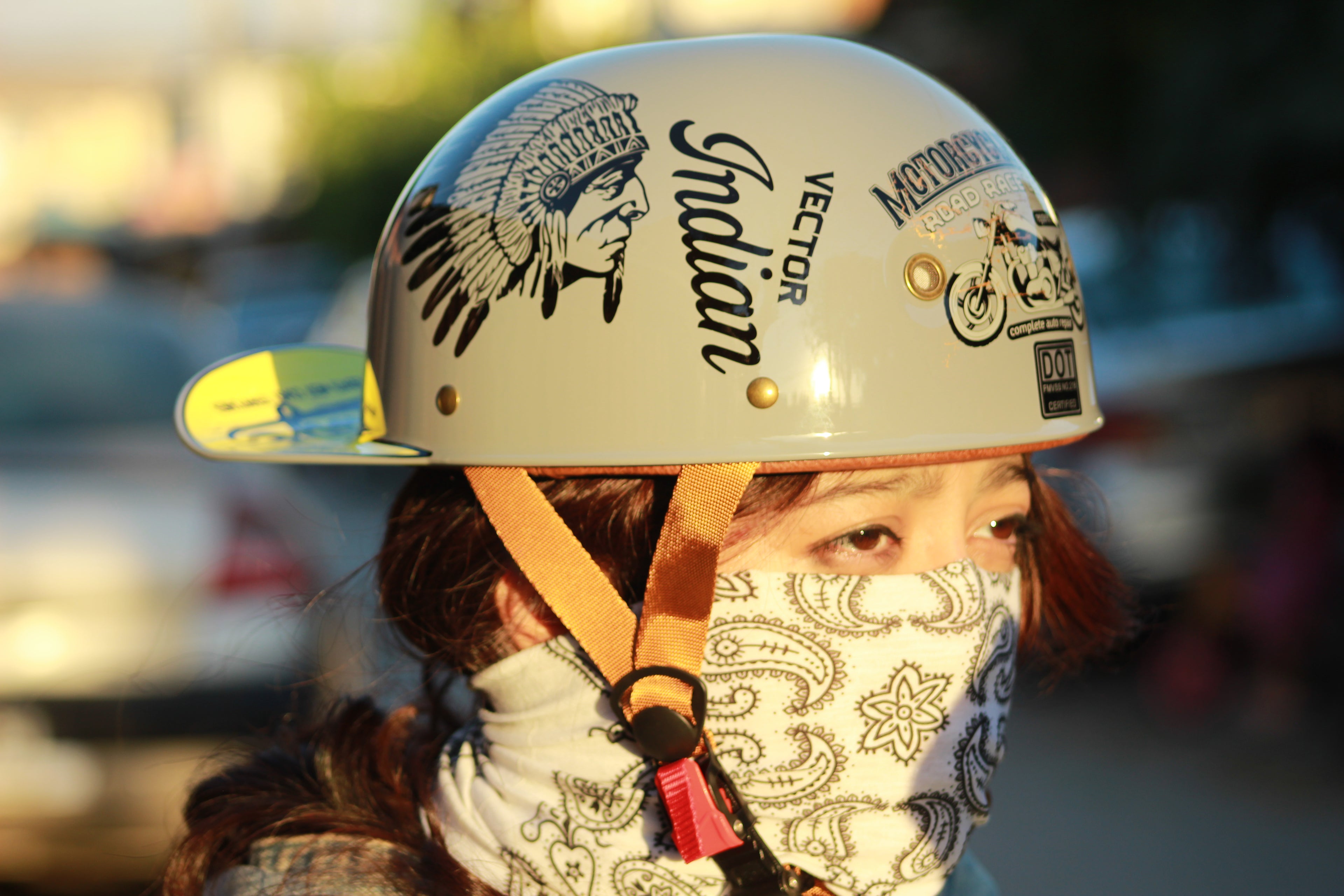 Casco Moto Tipo Gorra de Béisbol DOT – Custom Retro Vintage Exclusivo