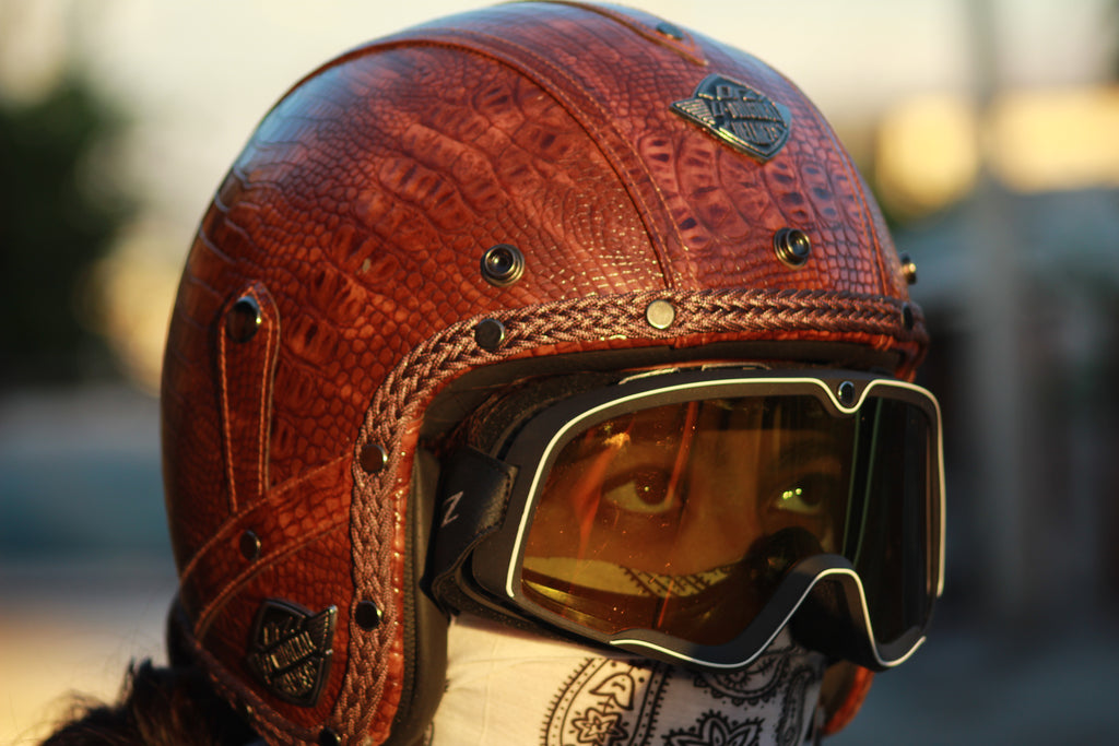 Casco Moto Bobber Retro Open Face Café Eco Cuero – Certificación DOT | Estilo Vintage Café Racer & Custom