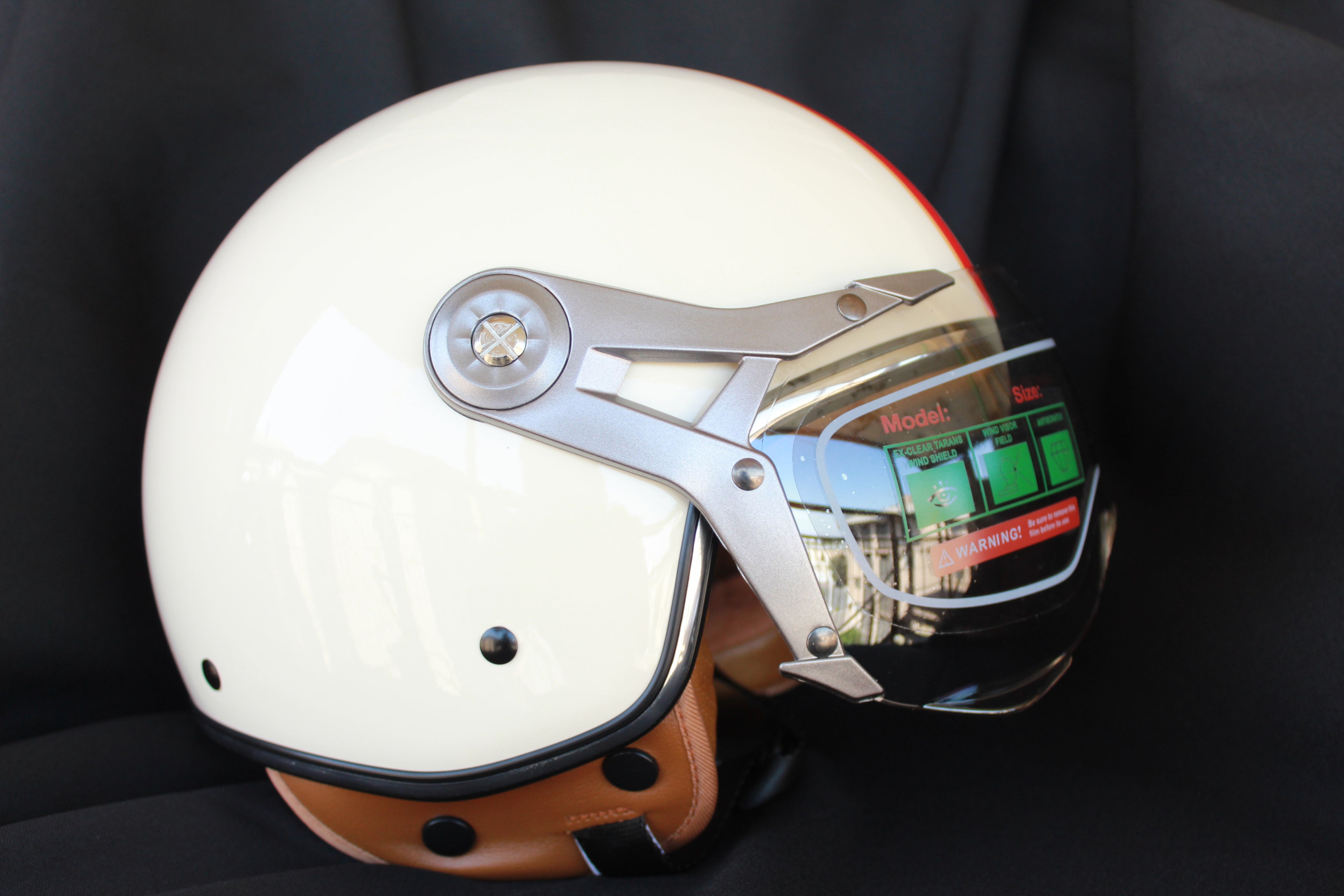 Casco Moto Retro Custom con Visor ABS | Estilo Café Racer Scrambler Chile