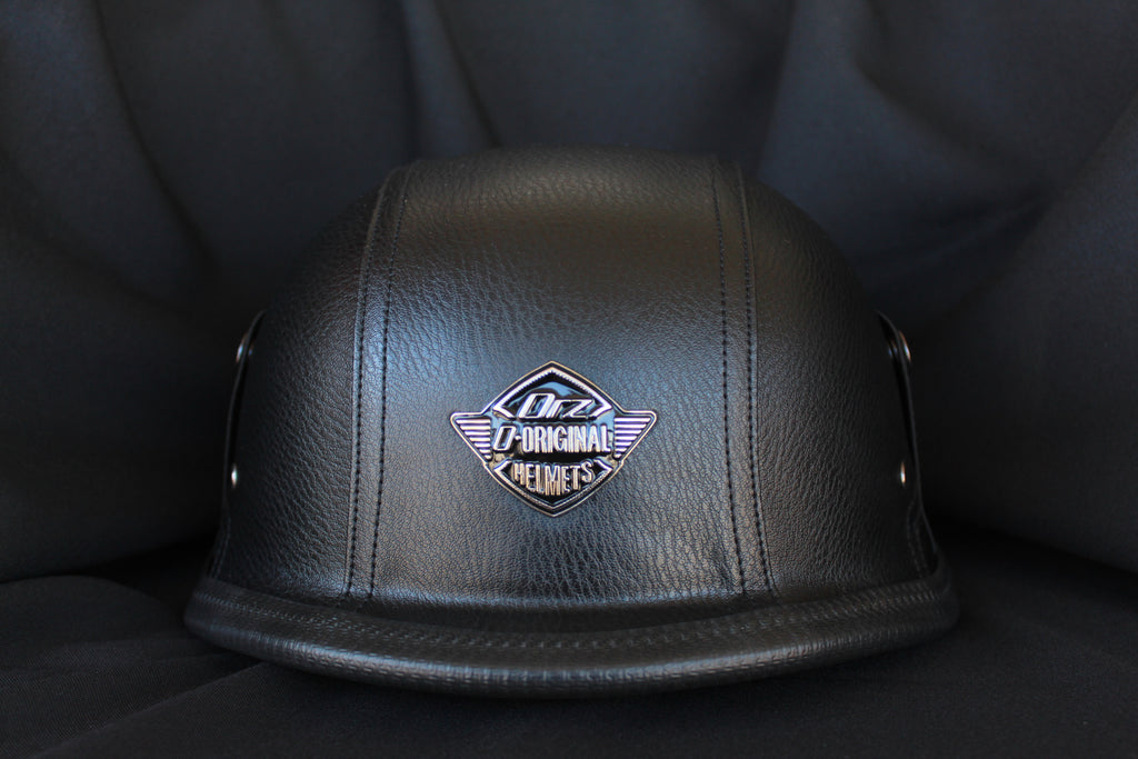Casco Alemán Vintage de Cuero para Moto | Estilo Bobber Café Racer Custom