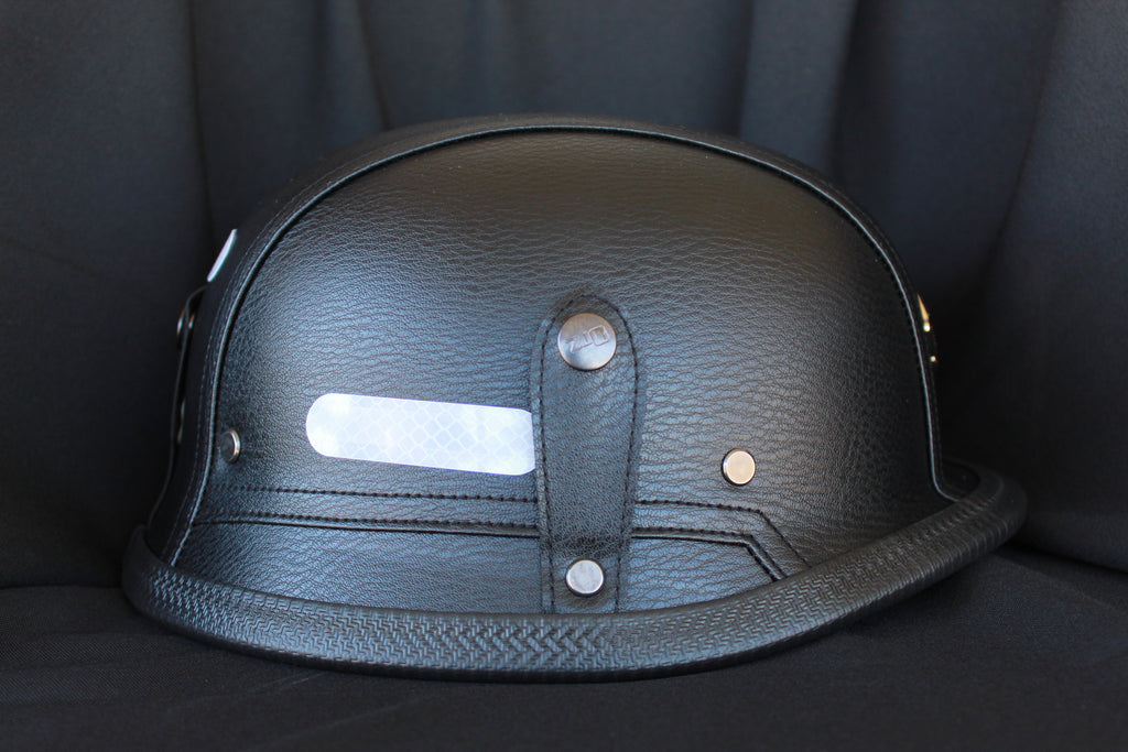 Casco Alemán Vintage de Cuero para Moto | Estilo Bobber Café Racer Custom
