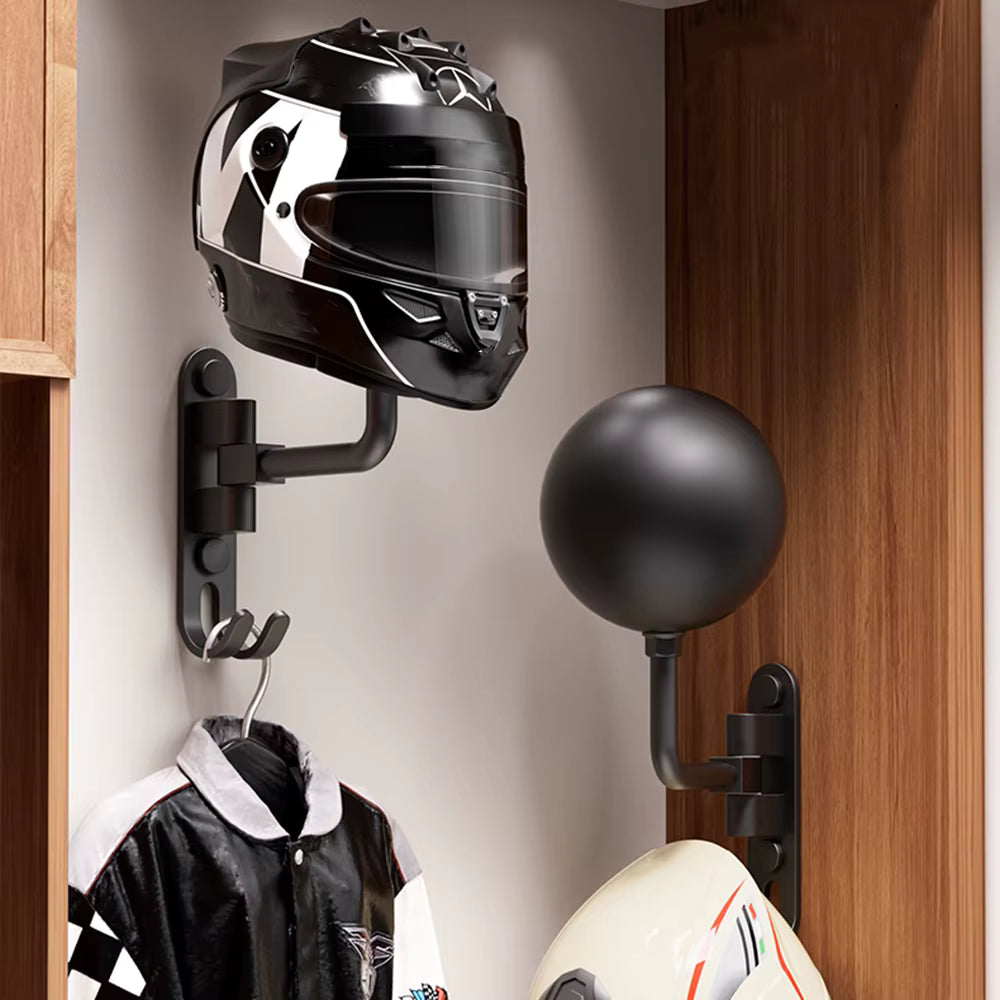 Soporte de Pared para Casco en Aluminio Giratorio 180°
