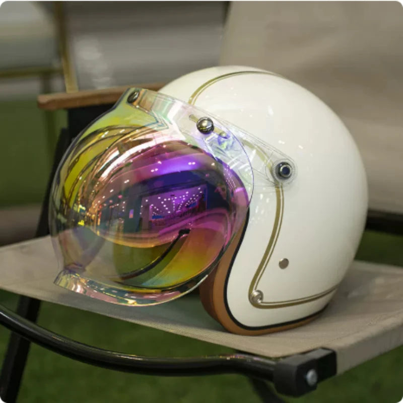 Casco Moto Vintage Jet 3/4 | Café Racer Bobber Custom