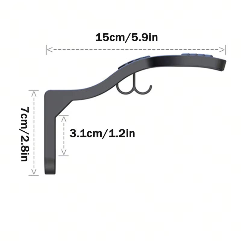 Soporte de Pared para Casco | Gancho ABS Negro