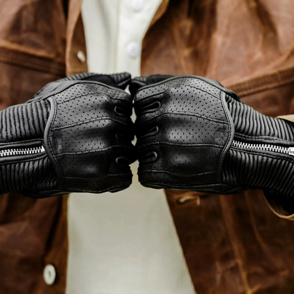 Guantes Moto Cuero Vintage | Café Racer Bobber Custom