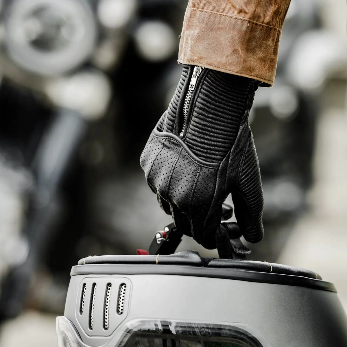 Guantes Moto Cuero Vintage | Café Racer Bobber Custom