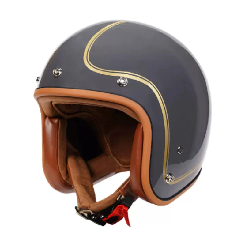 Casco Moto Vintage Jet 3/4 | Café Racer Bobber Custom