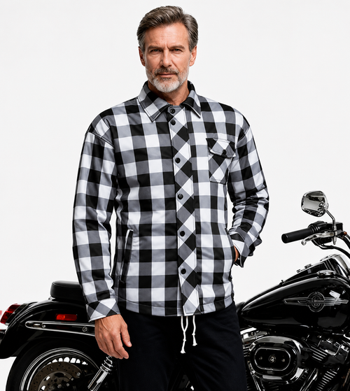 Camisa de Moto con Protecciones Riding Shirt Ventilada 4 Estaciones