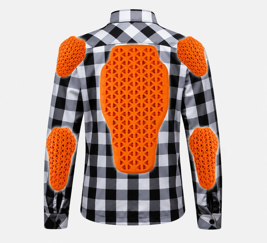 Camisa de Moto con Protecciones Riding Shirt Ventilada 4 Estaciones