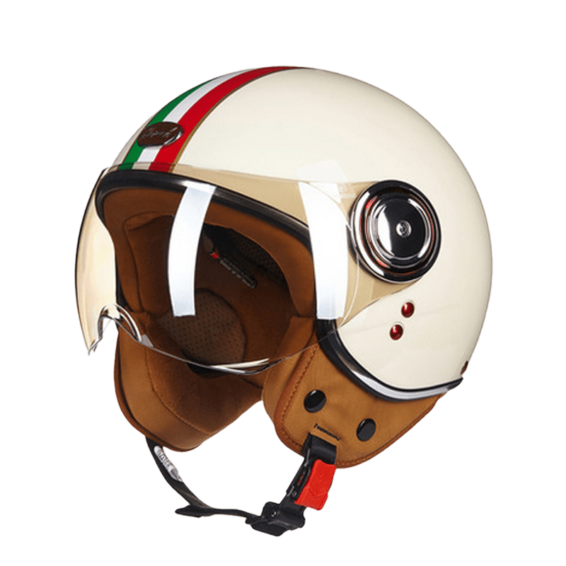 Casco Moto Retro Custom con Visor ABS | Estilo Café Racer Scrambler Chile
