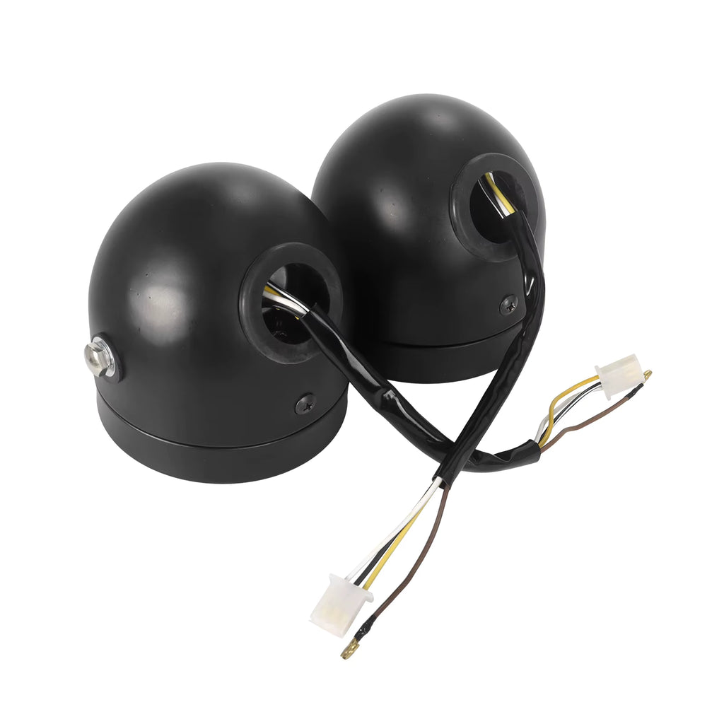 Faro Delantero Doble Universal para Moto con Parrilla | Harley, Cafe Racer, Bobber y Streetfighter