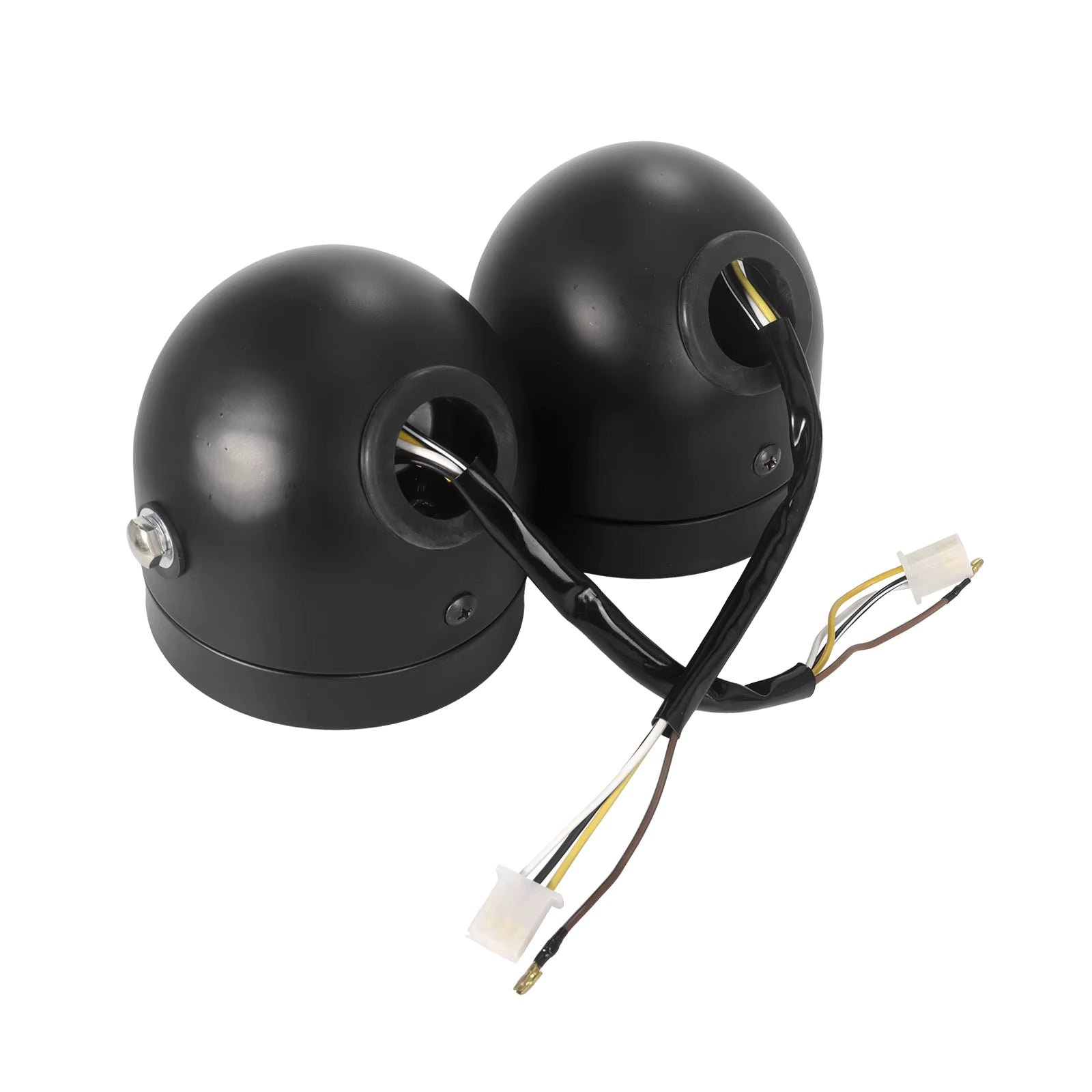 Faro Delantero Doble Universal para Moto con Parrilla | Harley, Cafe Racer, Bobber y Streetfighter