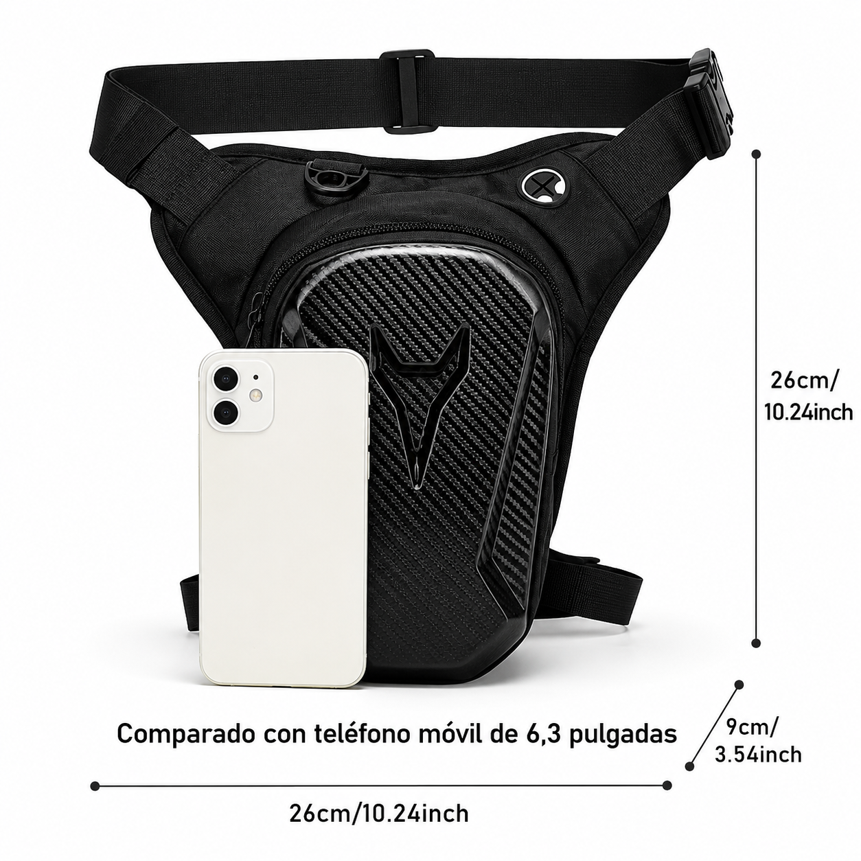Muslera Impermeable para Moto Rígida | Bolsa de Pierna Táctica para Motociclistas