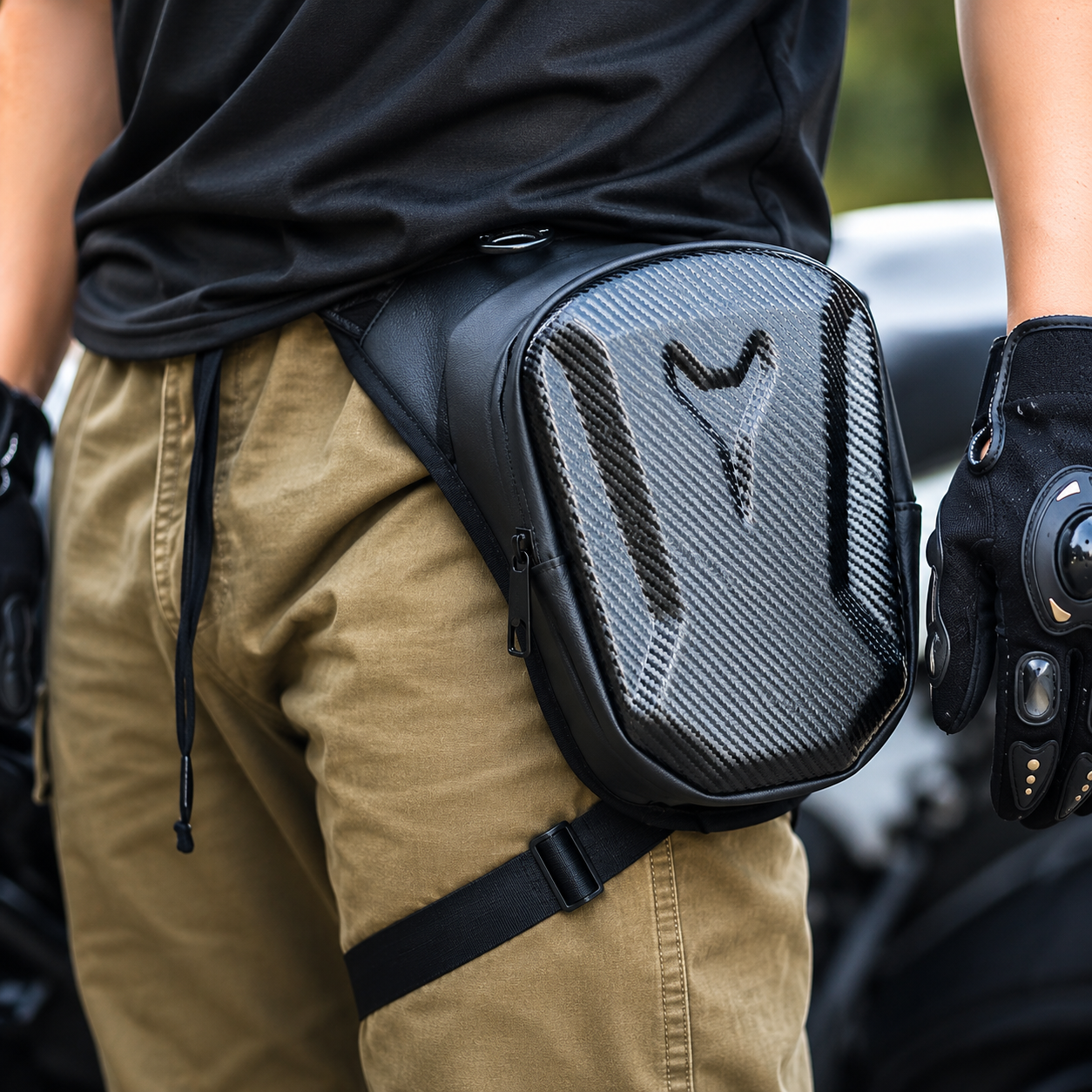 Muslera Impermeable para Moto Rígida | Bolsa de Pierna Táctica para Motociclistas