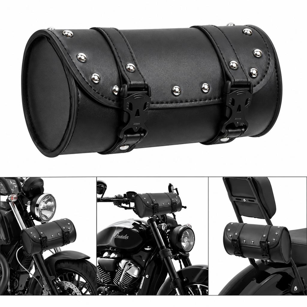 Bolso Portaherramientas para Moto de Cuero PU Custom Café Racer