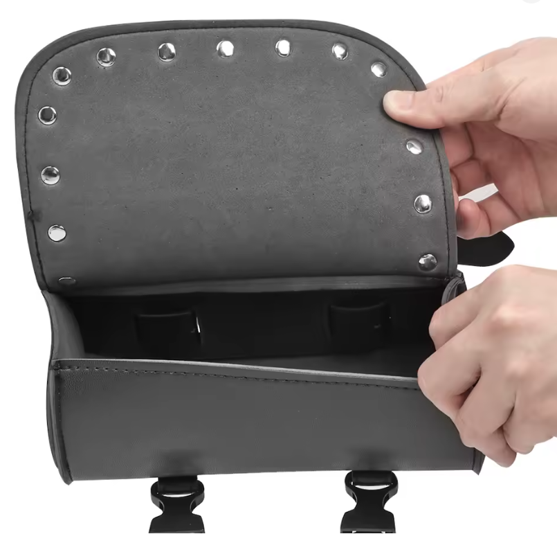Bolso Portaherramientas para Moto de Cuero PU Custom Café Racer