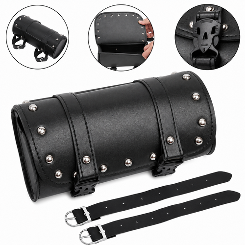 Bolso Portaherramientas para Moto de Cuero PU Custom Café Racer